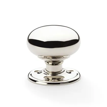51mm Alexander and Wilks Kershaw Mortice Door Knob - Polished Nickel