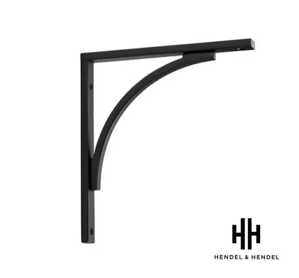 Hendel & Hendel - York Solid Brass Shelf Bracket  - Matt Black
