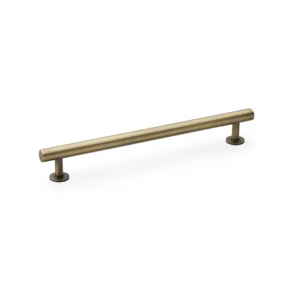 192mm Alexander and Wilks Round T-Bar Cupboard Pull Handle - Antique Brass