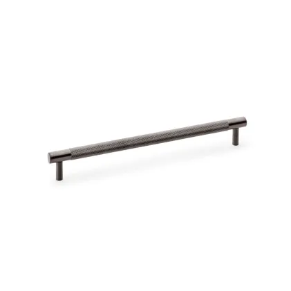 224mm Alexander and Wilks Brunel Knurled T-Bar Cupboard Pull Handle - Dark Bronze PVD