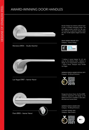 Paris Lever on Rose Door Handles - Karcher SSS