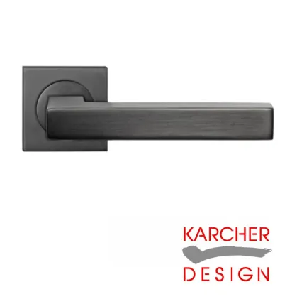 Seattle Lever on Rose Door Handles - Titanium Grey