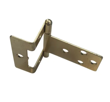 Flush Hinge, Cranked, Non Mortice, Steel - Electro brassed