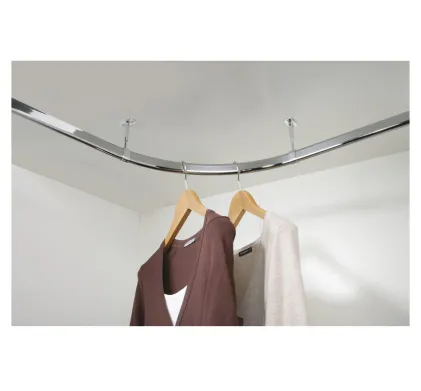 Curved Wardrobe Rail, Corner Set