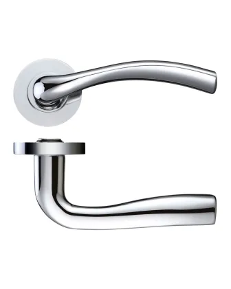 Siena Lever on Rose Door Handles Zoo Hardware - CP