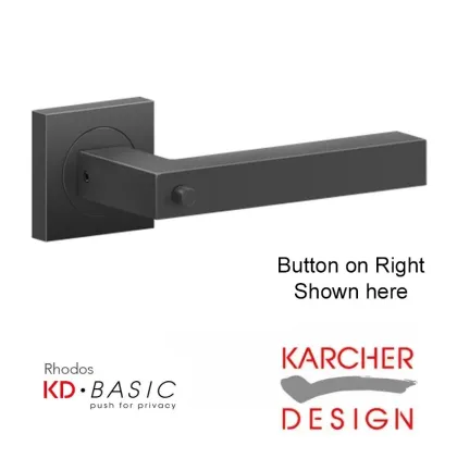 KD BASIC - Seattle Square Lever on Rose Door Handles - Karcher Cosmos Black
