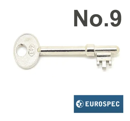 No.9 EuroSpec 2 Lever Sashlock Key - Spare Keys for E&S Locks