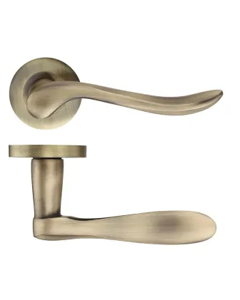 Lincoln Lever on Rose Door Handles Florentine Bronze