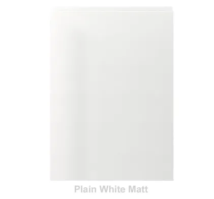 22mm Handless Vinyl Door/Drawer Front - Plain White Matt