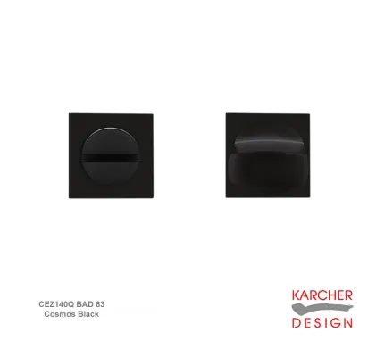 Square Bathroom Turn & Release to suit Karcher Mini Rose Handles - Cosmos Black