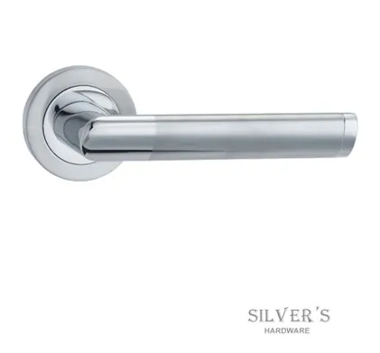 Aztec Chrome Lever on Rose Door Handles Fortessa