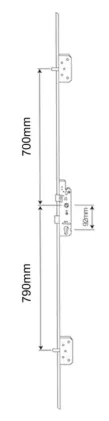GU 2 Pin Lock Multipoint Lock For Timber Doors