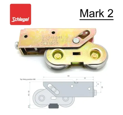Heavy Duty SCHLEGEL Tandem Mark 2 Patio Door Wheels Rollers