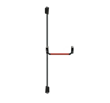 Iseo Vertical Panic Bar Kit, Red Bar.