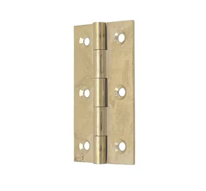 64mm x 35mm Solid Drawn Brass Butt Hinge, Self Colour