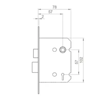 EuroSpec 76mm Antique Brass Sashlock
