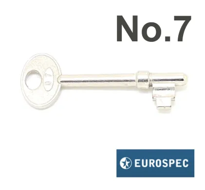 No.7 EuroSpec 2 Lever Sashlock Key - Spare Keys for E&S Locks