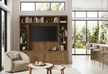 Harlem / Brown Casella Oak 5 Piece Stock Door