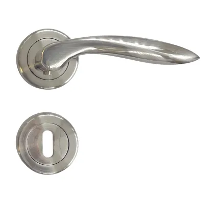 PIETA Lever on rose Door Handles Satin Nickel