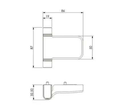 Flush Fitting Prosecure Composite Door Hinge - White