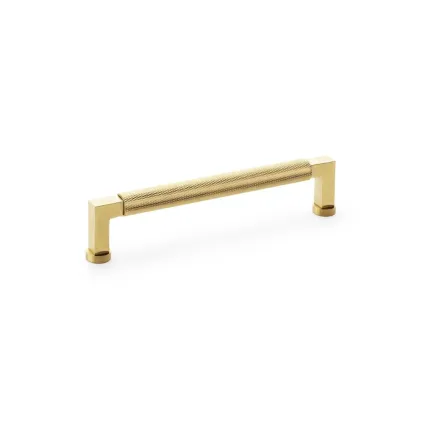 Alexander and Wilks Camille Knurled Cabinet Pull Handle - Satin Brass PVD