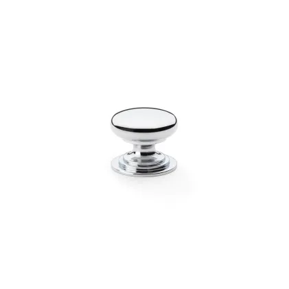 25mm Alexander and Wilks Waltz Cupboard Knob - Polished Chrome