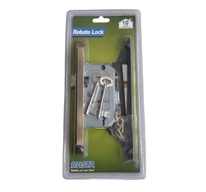 2&frac12;" Basta Rebated Sashlock 63mm Antique Bronze