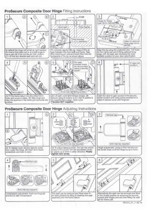 Flush Fitting Prosecure Composite Door Hinge - Brown