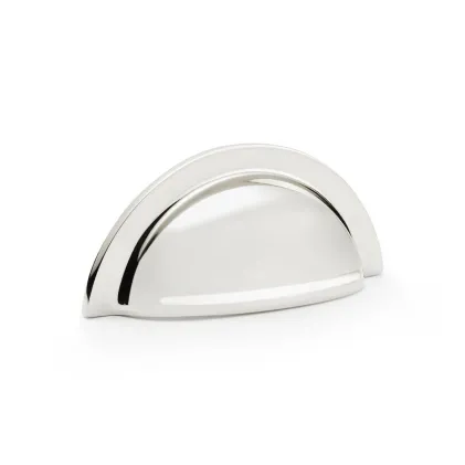 Alexander and Wilks Bardom Ridged Cup Handle - Polished Nickel
