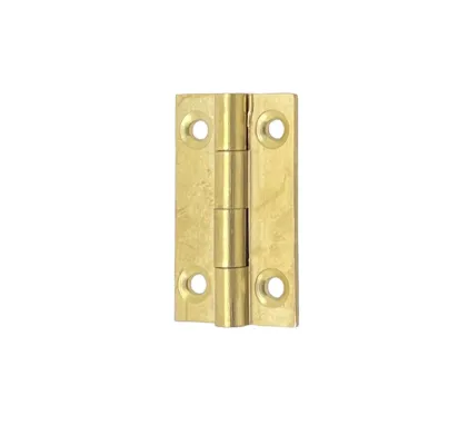 38mm x 22mm Solid Drawn Brass Butt Hinge, Self Colour
