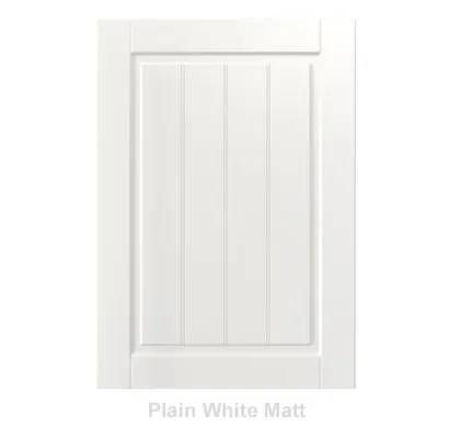 18mm Vinyl Wrapped Door/Drawer Front - Plain White Matt